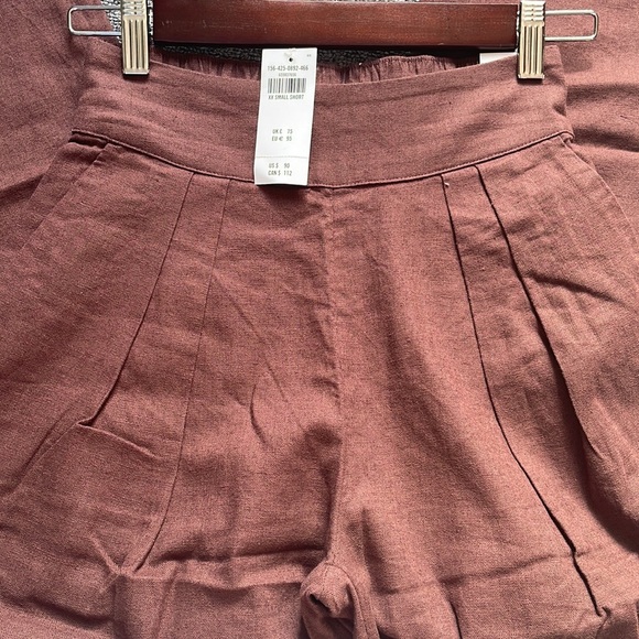 NWT Abercrombie Brown linen/cotton wide leg pants sz 23/000 - Picture 4 of 4